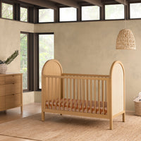 M25601HYNC,Bondi Cane 3-in-1 Convertible Crib w/Toddler Bed Kit in Honey with Natural Cane