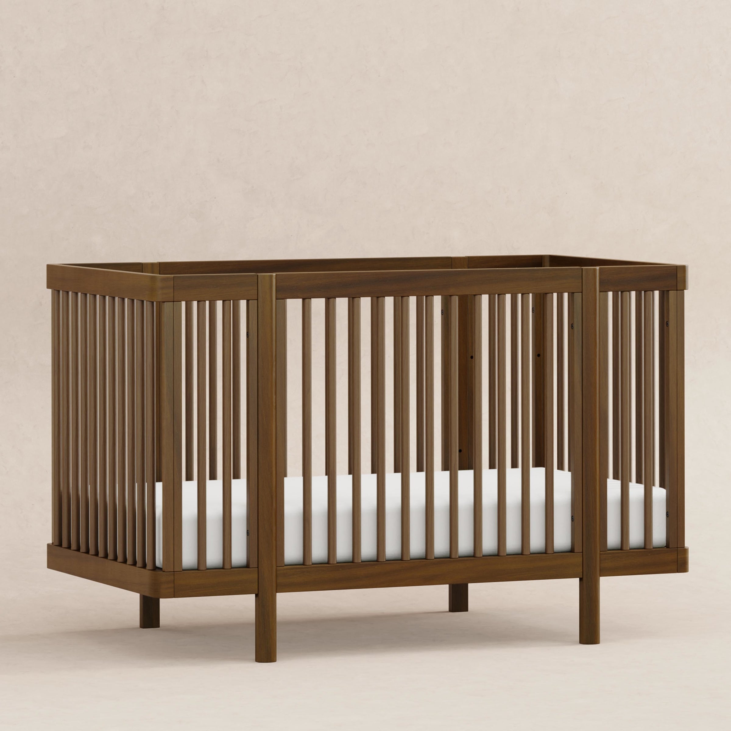 M29880NL,Pogo 8-in-1 Convertible Crib w/All-Stages Conversion Kits in Natural Walnut
