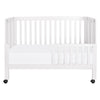 M6601W,Maki Full-Size Folding Crib w/Toddler Bed Conversion Kit in White Finish