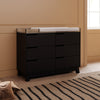 M4216B,Hudson 6-Drawer Double Dresser  Assembled in Black