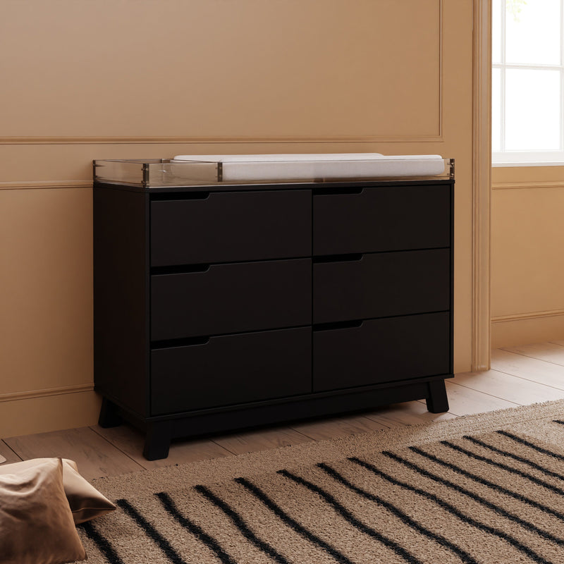 M4216B,Hudson 6-Drawer Double Dresser  Assembled in Black