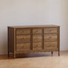 M32328NL,Ambrosia 9-Drawer Assembled Dresser in Natural Walnut