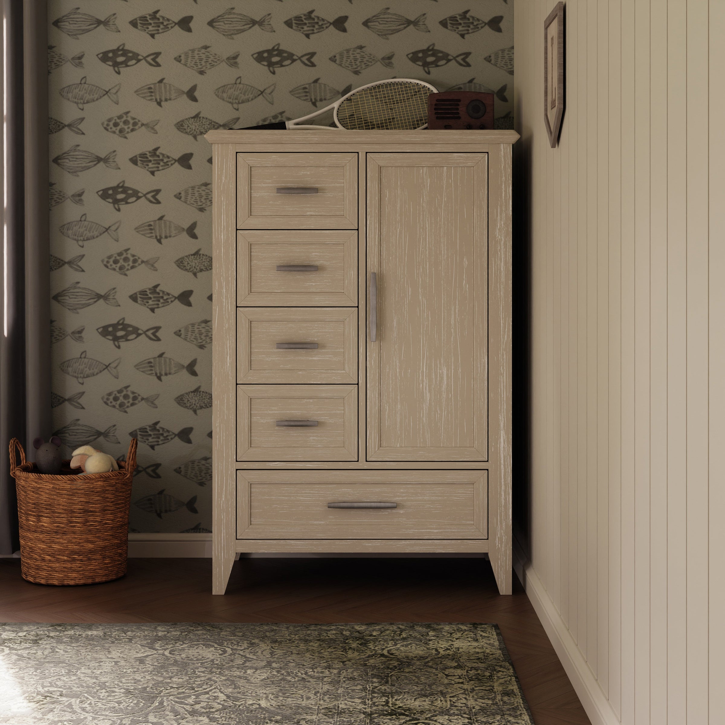 B14427SDB,Beckett Chifforobe in Sandbar