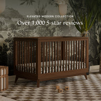 M5801NL,Scoot 3-in-1 Convertible Crib w/Toddler Bed Conversion Kit in Natural Walnut