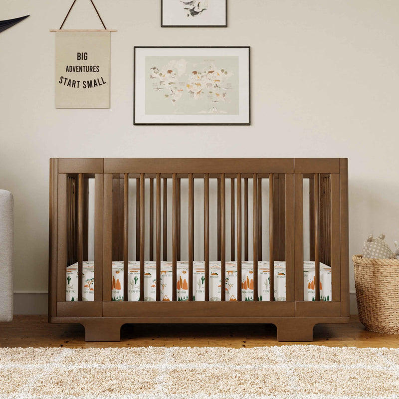 M23401NL,Yuzu 8-in-1 Convertible Crib w/All-Stages Conversion Kits in Natural Walnut
