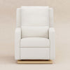 M23085CMSGLB,Sigi Glider Recliner w/ Electronic Control and USB in Cream Shearling w/Light Wood Base