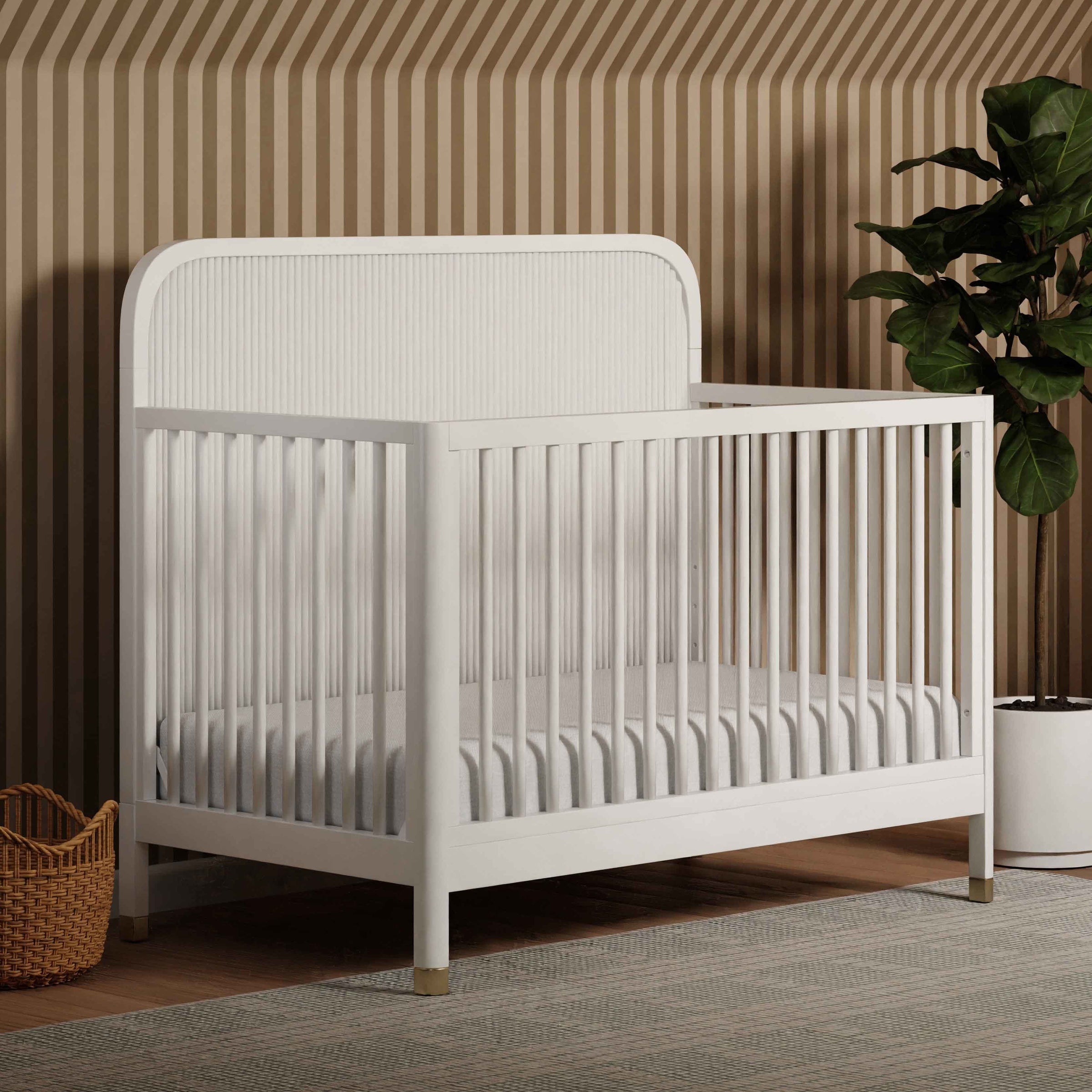M26701RW,Brimsley Tambour 4-in-1 Convertible Crib in Warm White