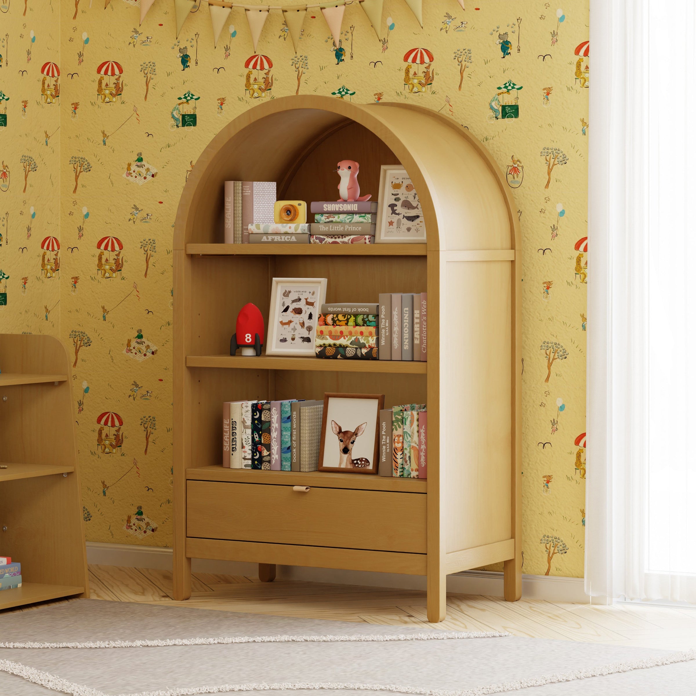M25914HY,Bondi Bookcase  Assembled in Honey