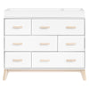 M5826WNX,Scoot 6-Drawer Dresser in White/Washed Natural