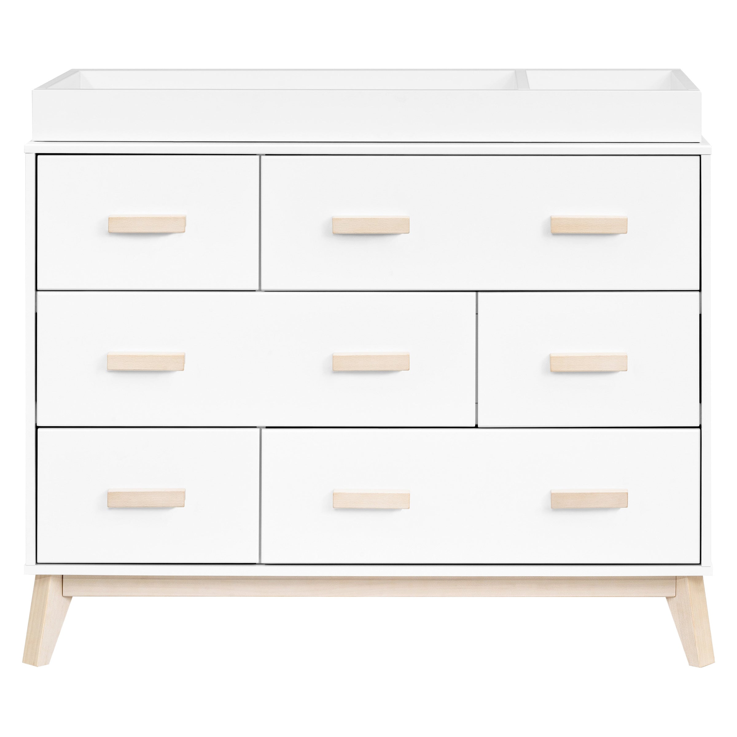 M5826WNX,Scoot 6-Drawer Dresser in White/Washed Natural