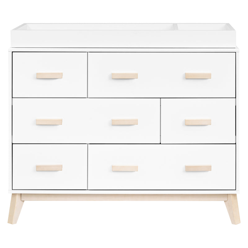M5826WNX,Scoot 6-Drawer Dresser in White/Washed Natural