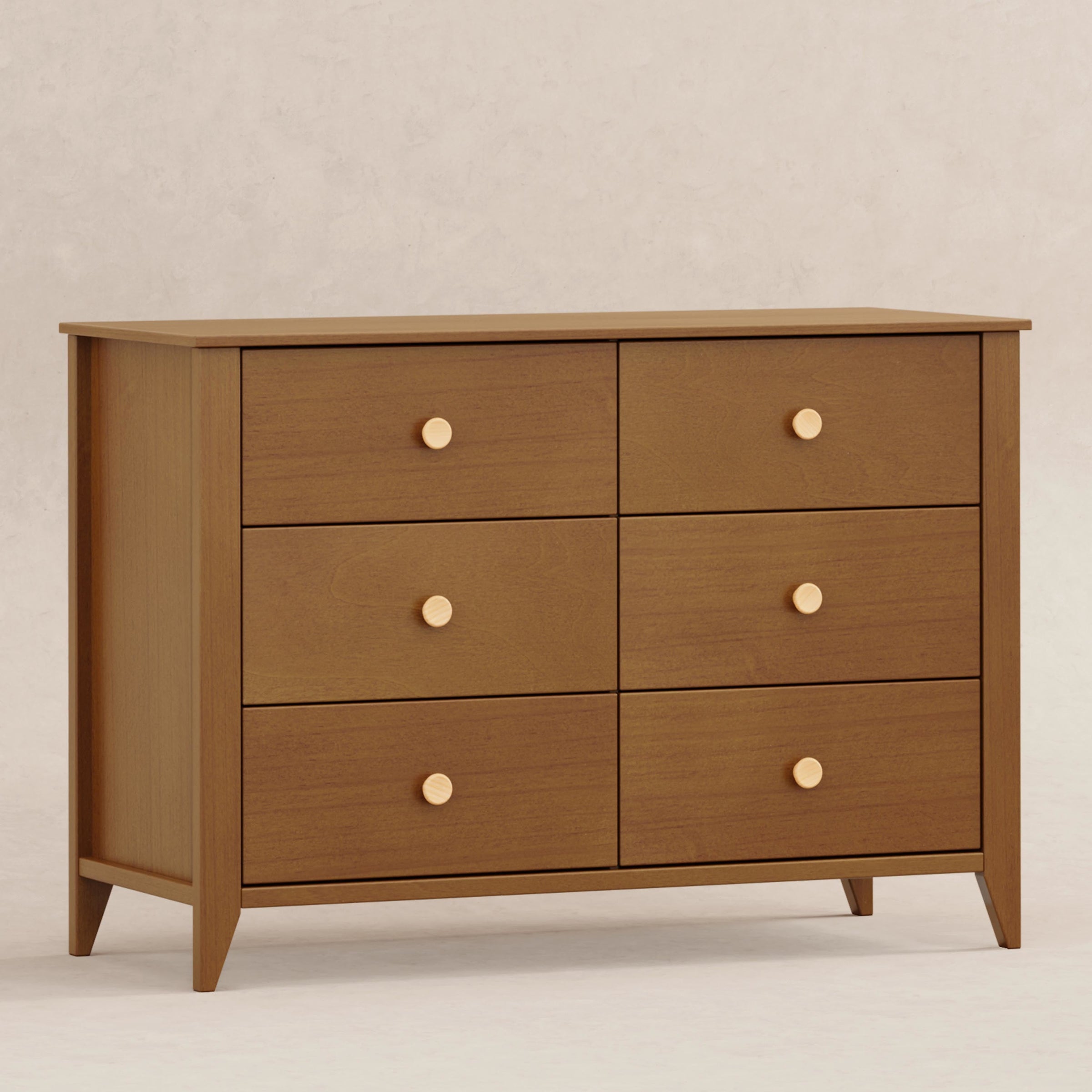 M10326CTN,Sprout 6-Drawer Double Dresser in Chestnut and Natural