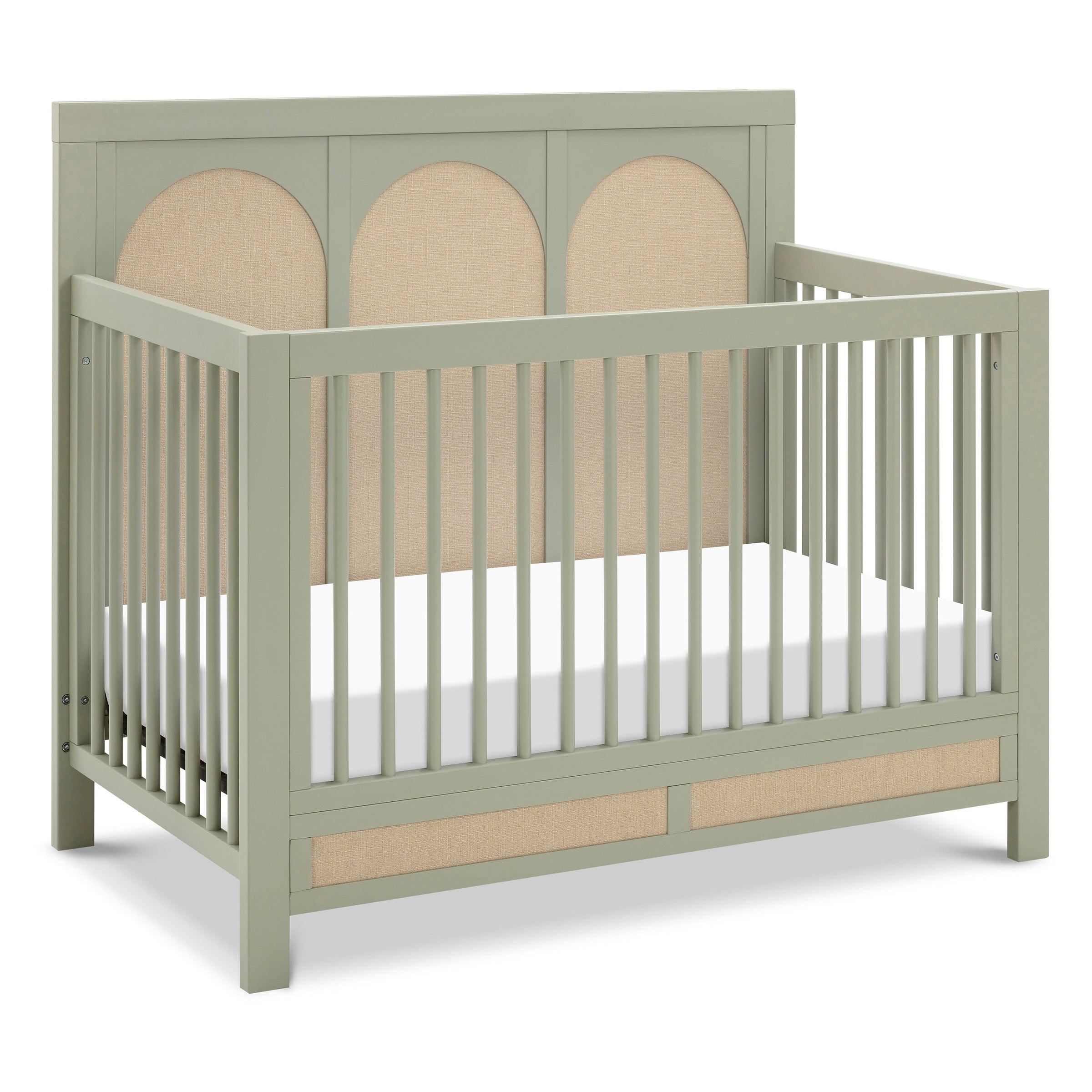M24801FSPSEW,Eloise 4-in-1 Convertible Crib in French Sage and Performance Sand Eco-Weave