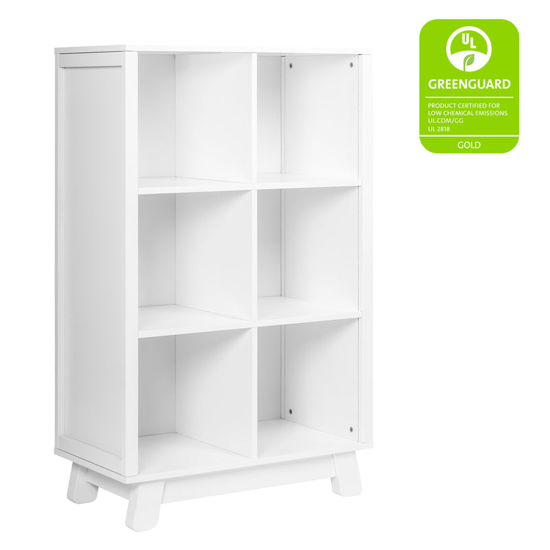 M4211W,Hudson Cubby Bookcase in White