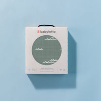 T27136,Ocean Waves Muslin Mini Crib Sheet Ocean Waves Muslin Mini Crib Sheet