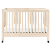 M6601NX,Maki Full-Size Folding Crib w/Toddler Bed Conversion Kit in Washed Natural