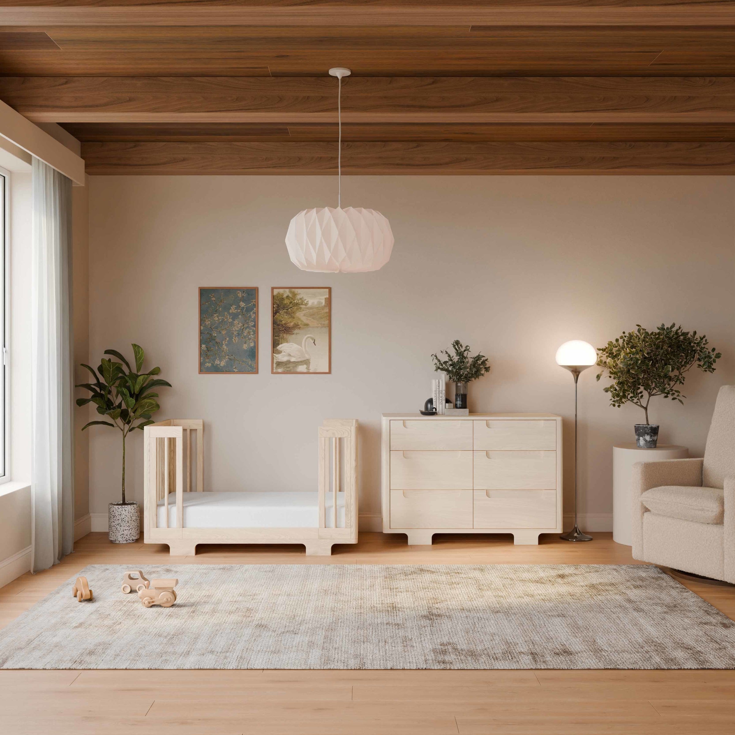 M23401NX,Yuzu 8-in-1 Convertible Crib w/All-Stages Conversion Kits in Washed Natural