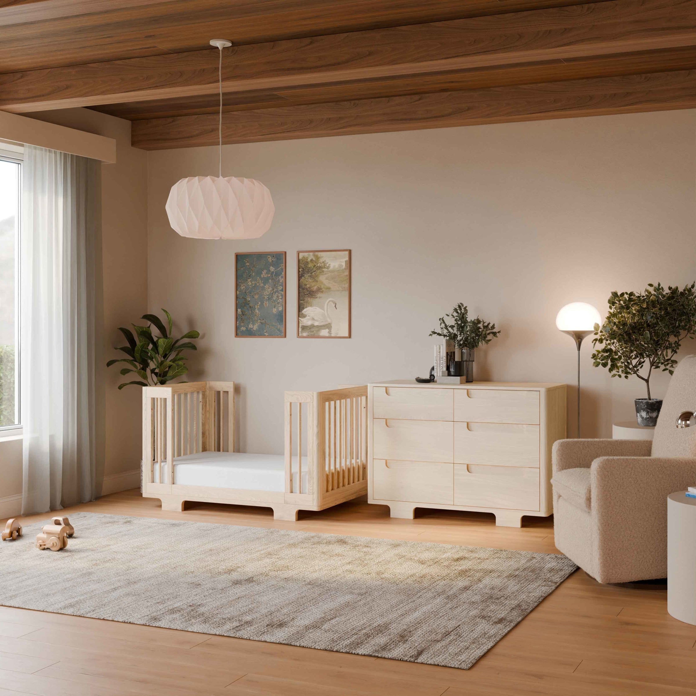 M23401NX,Yuzu 8-in-1 Convertible Crib w/All-Stages Conversion Kits in Washed Natural