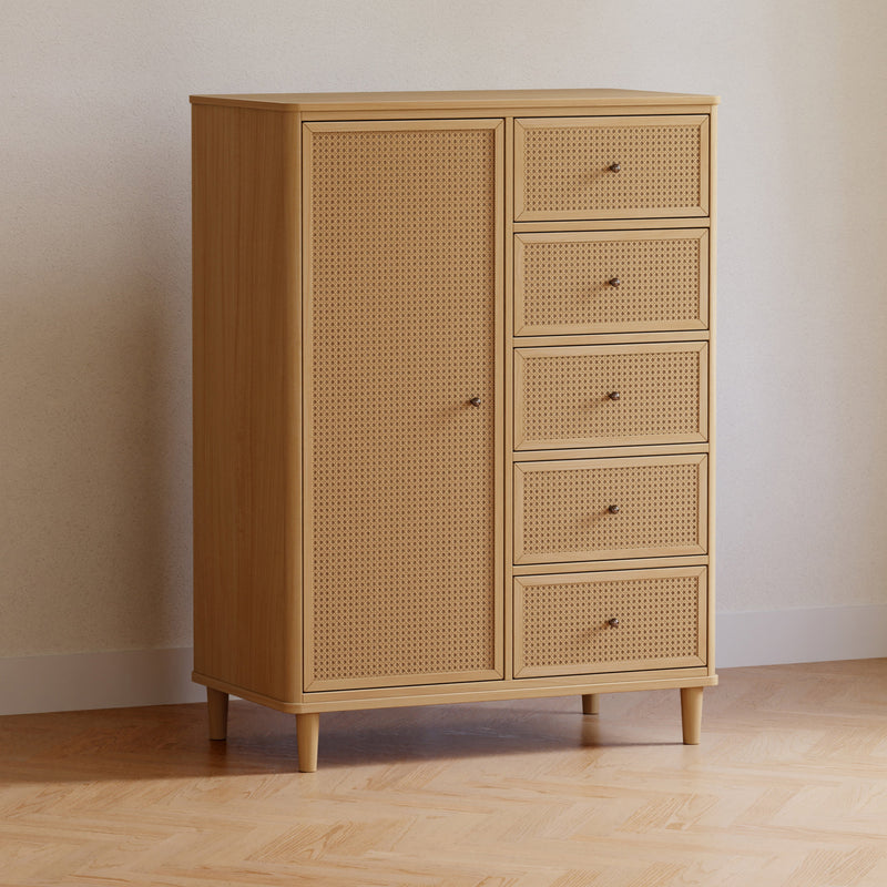 M23727HYHC,Marin Chifforobe  Assembled in Honey and Honey Cane