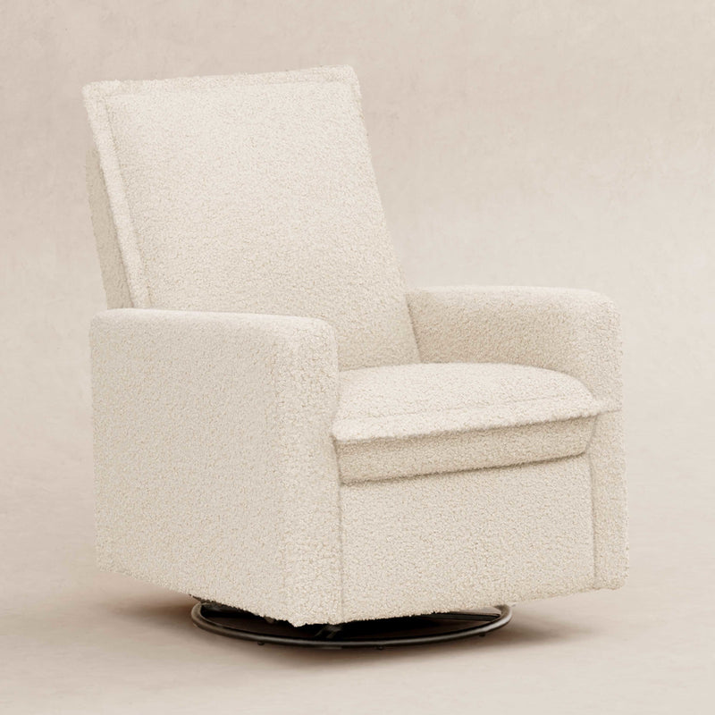 M20977AT,Cali Flange Gliding Swivel Recliner in Almond Teddy Loop