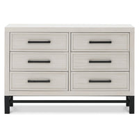 B25816WDF,Newbern 6-Drawer Assembled Dresser in White Driftwood