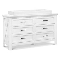 B14516LW,Emory Farmhouse 6-Drawer Dresser in Linen White