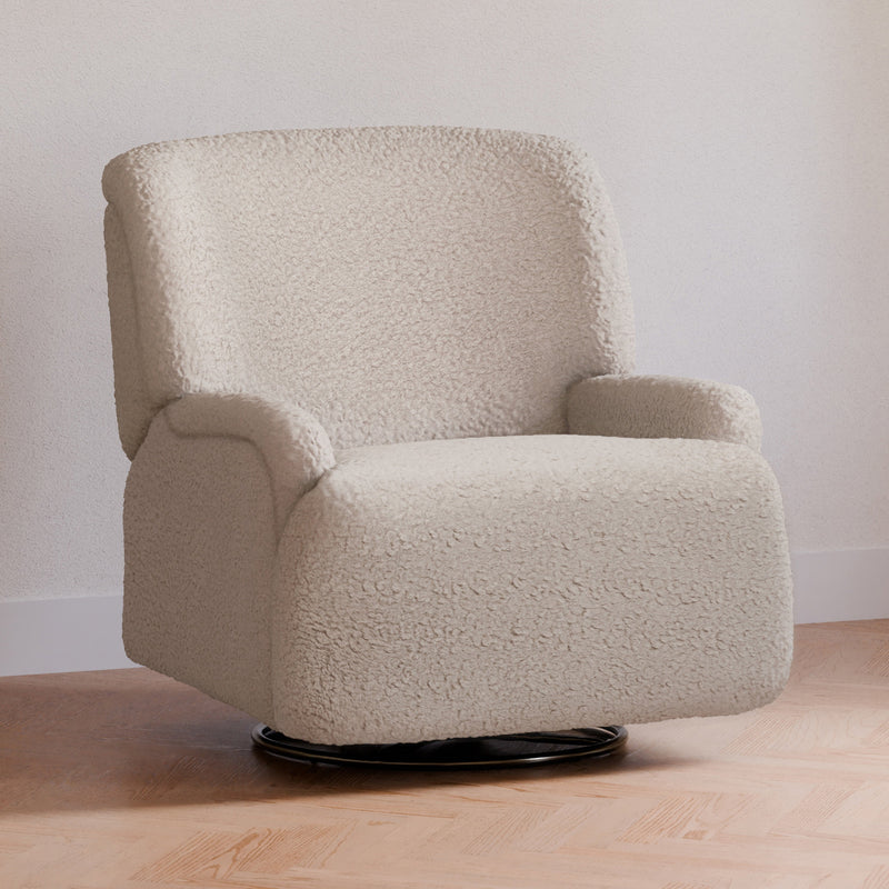 M27687EGS,Winslow Extra Wide Recliner and Swivel Glider in Earl Grey Shearling