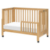 M6601HY,Maki Full-Size Folding Crib w/ Toddler Bed Conversion Kit in Honey