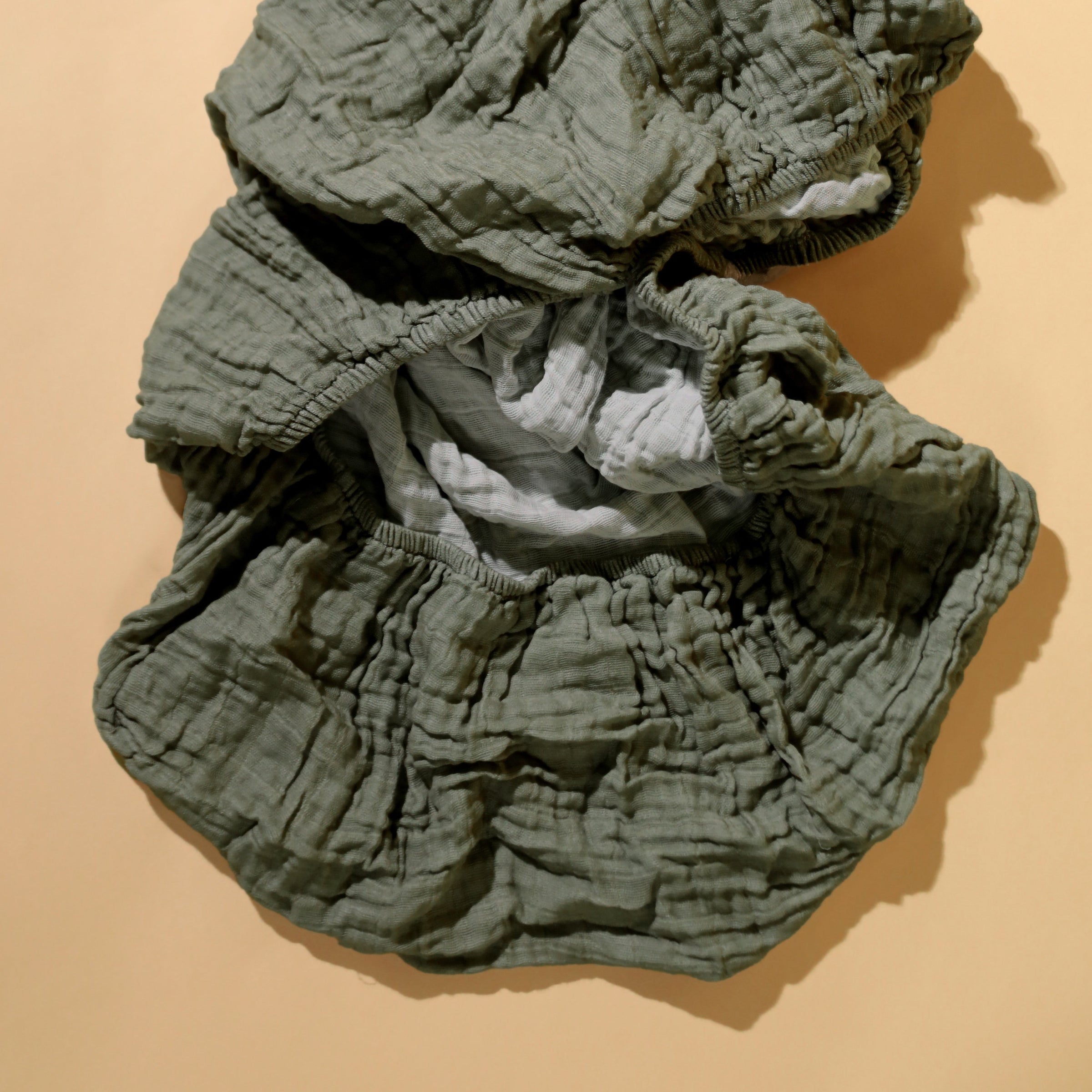 T29735MCA,Matcha Muslin Crib Sheet in GOTS Certified Organic Cotton