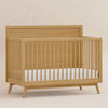 M15901HY,Palma Mid-Century 4-in-1 Convertible Crib w/ Toddler Bed Conversion in Honey