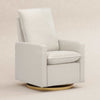 M20987WBG,Cali Pillowback Swivel Glider in Ivory Boucle w/ Gold Base