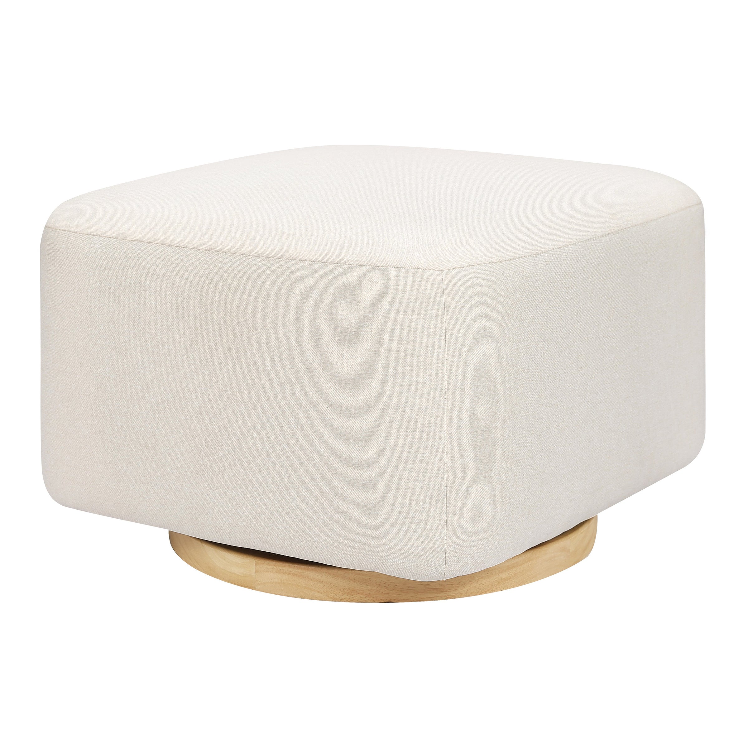 M26385PCMEWLB,Kiwi Gliding Ottoman in Performance Cream Eco-Weave w/ Light Wood Base