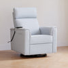 M17183PCET,Willa Deluxe Power Glider Recliner w/Heat&Massage in Performance Blue Chambray Eco-Twill
