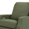 M22286OBLB,Crewe Electronic Swivel Glider Recliner in Olive Boucle w/Light Wood Base