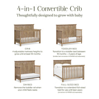 B14501DF,Emory Farmhouse 4-in-1 Convertible Crib in Driftwood