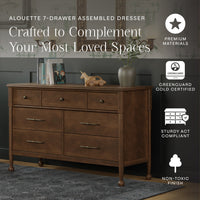 M31416NL,Alouette 7-Drawer Assembled Dresser in Natural Walnut