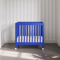 M6698CBT,Origami Mini Crib in Cobalt