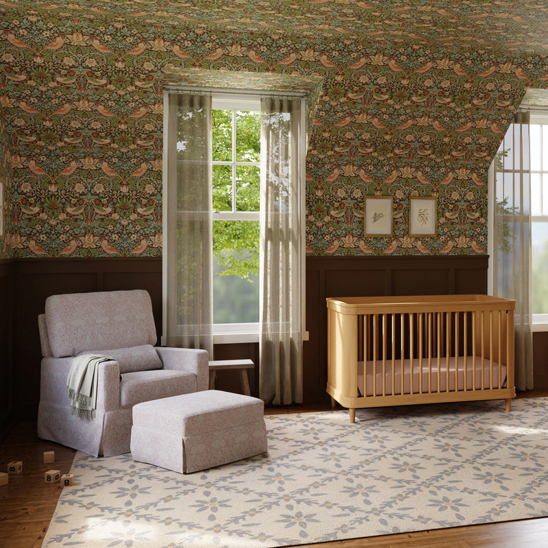 M21785PBRR,Crawford Gliding Ottoman in Pure Brer Rabbit in Rose