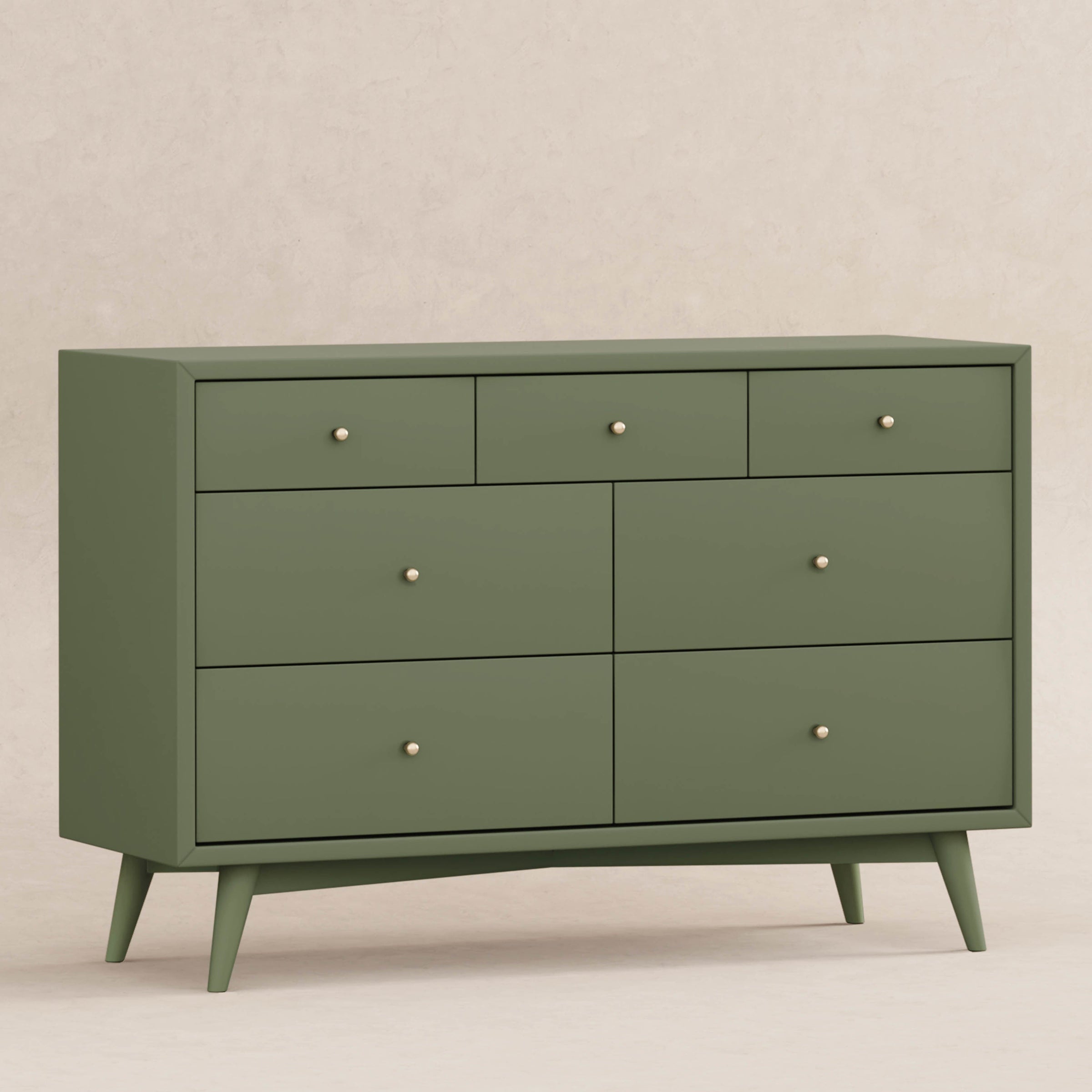 M15916OL,Palma 7-Drawer Double Dresser  Assembled in Olive