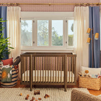 M29880NL,Pogo 8-in-1 Convertible Crib w/All-Stages Conversion Kits in Natural Walnut