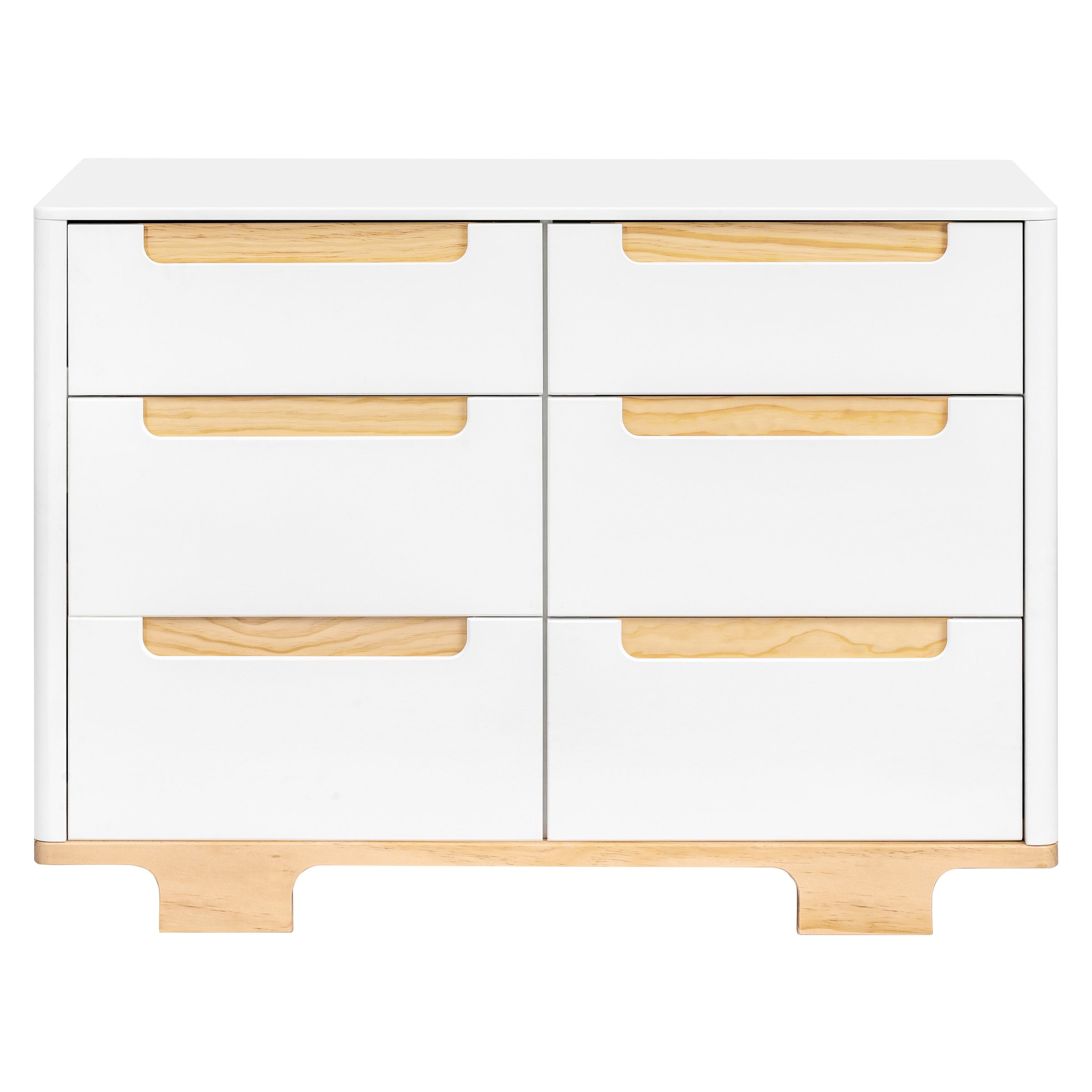 M23426WN,Yuzu 6-Drawer Dresser in White/Natural