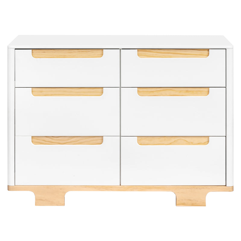 M23426WN,Yuzu 6-Drawer Dresser in White/Natural