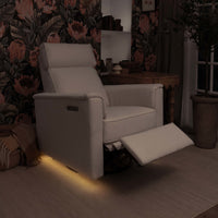 M17182PCMEW,Willa Pro Power Glider Recliner w/ Power Lumbar in Performance Cream Eco-Weave