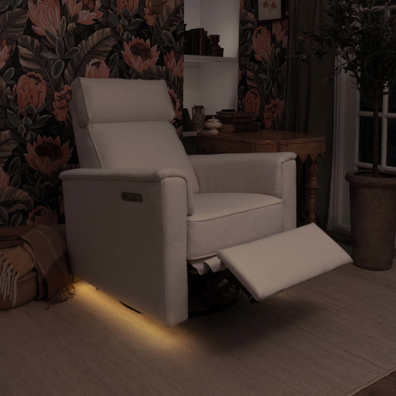 M17182PCMEW,Willa Pro Power Glider Recliner w/ Power Lumbar in Performance Cream Eco-Weave