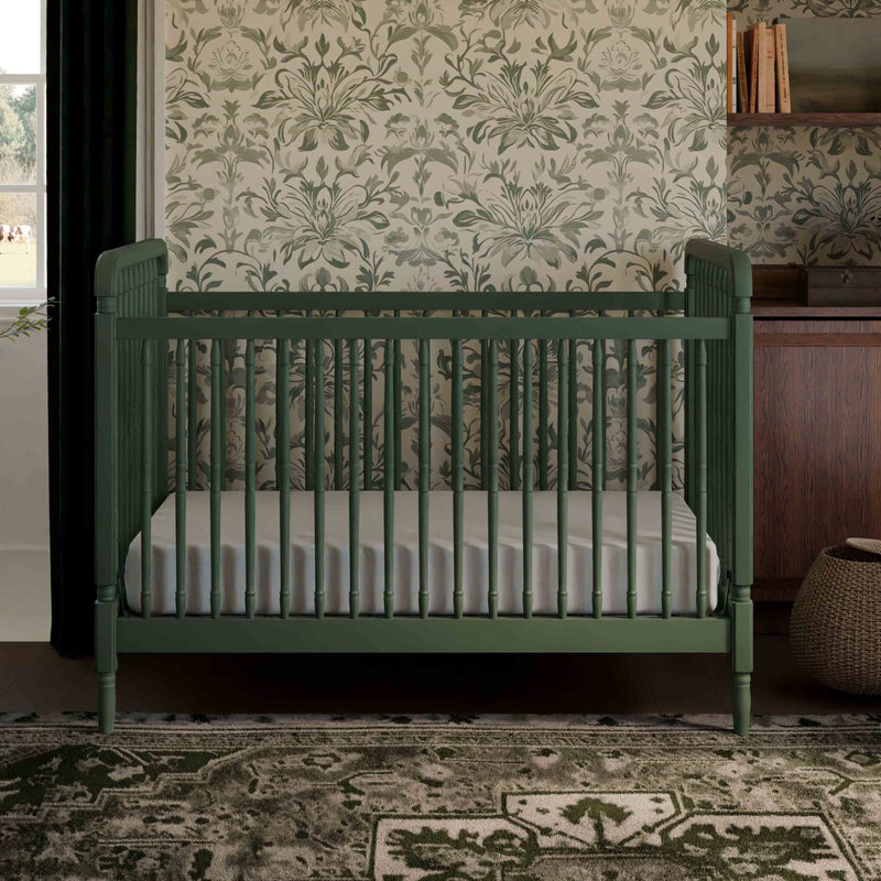 M7101FRGR,Liberty 3-in-1 Convertible Spindle Crib w/Toddler Bed Conversion Kit in Forest Green