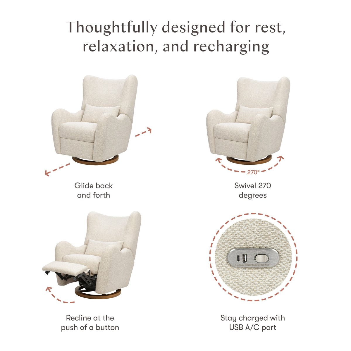 M34288PSWTB,Nate Berkus x Babyletto Westham Power Recliner in Performance Powder Slub Weave w/Toffee Base