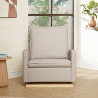 M20984PBEWLB,Cali Pillowback Chair and a Half Glider in Performance Beach Eco-Weave w/ Light Wood Base