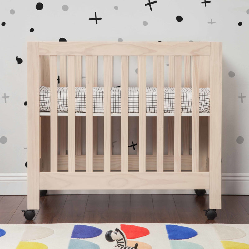M6698NX,Origami Mini Crib in Washed Natural