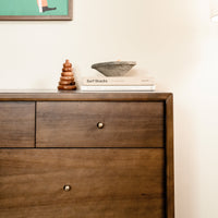 M15916NL,Palma 7-Drawer Double Dresser  Assembled in Natural Walnut