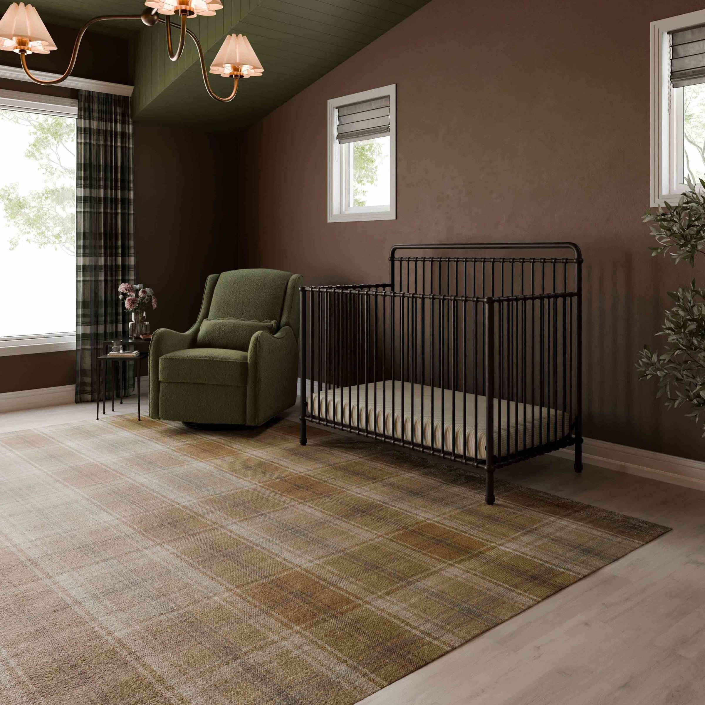 M27787OB,Devon Recliner and Swivel Glider in Olive Boucle